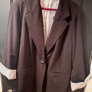 Susan Graver Women's Blazer Jacket Black 2XL New without tags